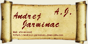 Andrej Jarminac vizit kartica